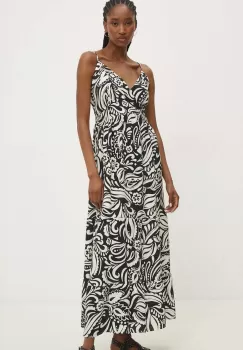 Answear Lab rochie culoarea negru, maxi, evazati imagine