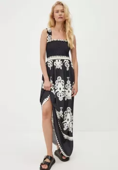 Answear Lab rochie culoarea negru, maxi, evazati imagine