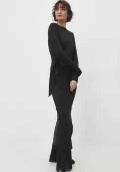 Answear Lab rochie culoarea negru, maxi, evazati imagine