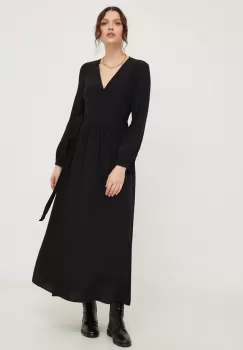 Answear Lab rochie culoarea negru, maxi, evazati imagine