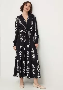 Answear Lab rochie culoarea negru, maxi, evazati imagine