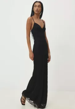 Answear Lab rochie culoarea negru, maxi, mulata imagine