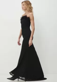 Answear Lab rochie culoarea negru, maxi, mulata imagine