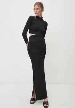 Answear Lab rochie culoarea negru, maxi, mulata imagine