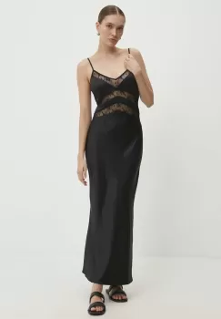 Answear Lab rochie culoarea negru, maxi, mulata imagine