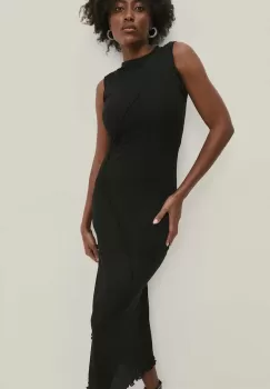 Answear Lab rochie culoarea negru, maxi, mulata imagine