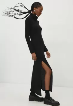 Answear Lab rochie culoarea negru, maxi, mulata imagine