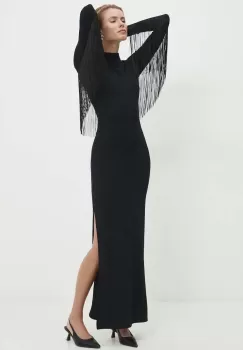 Answear Lab rochie culoarea negru, maxi, mulata imagine