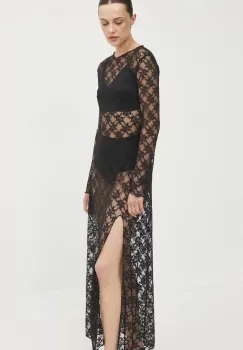 Answear Lab rochie culoarea negru, maxi, mulata imagine