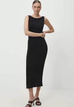 Answear Lab rochie culoarea negru, maxi, mulata imagine