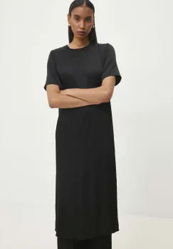 Answear Lab rochie culoarea negru, midi, drept imagine