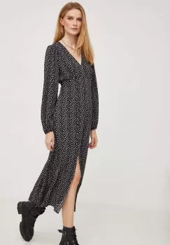 Answear Lab rochie culoarea negru, midi, drept imagine