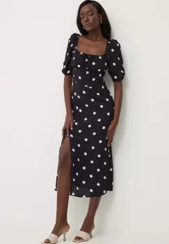 Answear Lab rochie culoarea negru, midi, drept imagine