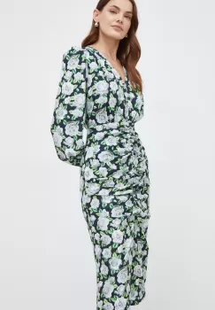 Answear Lab rochie culoarea negru, midi, drept imagine