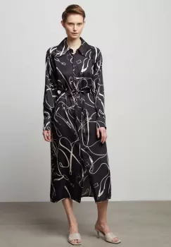 Answear Lab rochie culoarea negru, midi, drept imagine