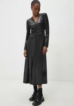 Answear Lab rochie culoarea negru, midi, evazati imagine