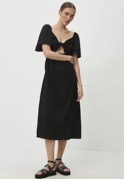 Answear Lab rochie culoarea negru, midi, evazati imagine