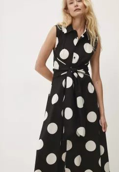 Answear Lab rochie culoarea negru, midi, evazati imagine