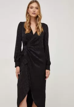 Answear Lab rochie culoarea negru, midi, evazati imagine
