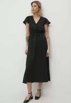 Answear Lab rochie culoarea negru, midi, evazati imagine