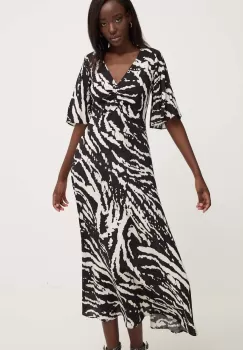 Answear Lab rochie culoarea negru, midi, evazati imagine