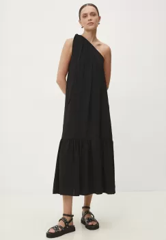 Answear Lab rochie culoarea negru, midi, evazati imagine