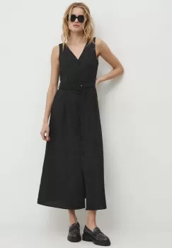 Answear Lab rochie culoarea negru, midi, evazati imagine