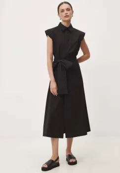 Answear Lab rochie culoarea negru, midi, evazati imagine