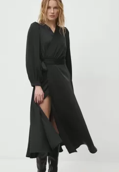 Answear Lab rochie culoarea negru, midi, evazati imagine