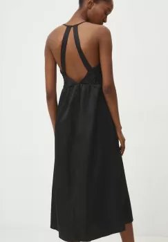 Answear Lab rochie culoarea negru, midi, evazati imagine