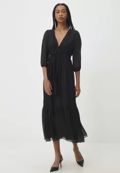 Answear Lab rochie culoarea negru, midi, evazati imagine