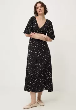 Answear Lab rochie culoarea negru, midi, evazati imagine