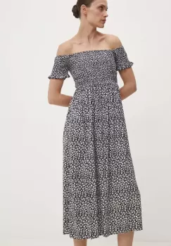 Answear Lab rochie culoarea negru, midi, evazati imagine