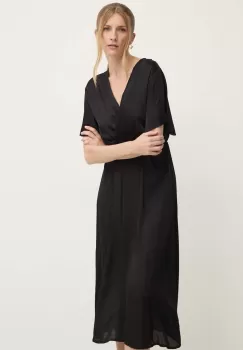 Answear Lab rochie culoarea negru, midi, evazati imagine