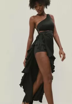 Answear Lab rochie culoarea negru, midi, evazati imagine