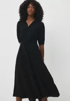 Answear Lab rochie culoarea negru, midi, evazati imagine