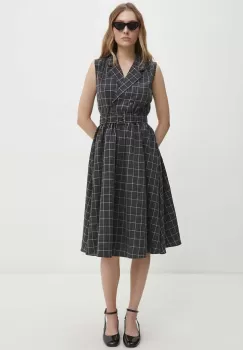 Answear Lab rochie culoarea negru, midi, evazati imagine