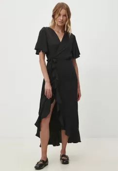 Answear Lab rochie culoarea negru, midi, evazati imagine
