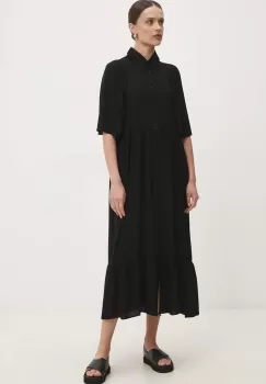 Answear Lab rochie culoarea negru, midi, evazati imagine