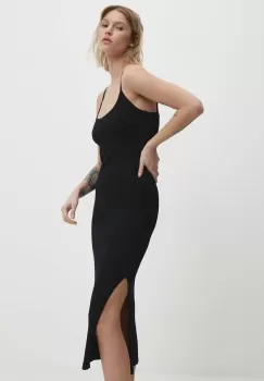 Answear Lab rochie culoarea negru, midi, mulata imagine