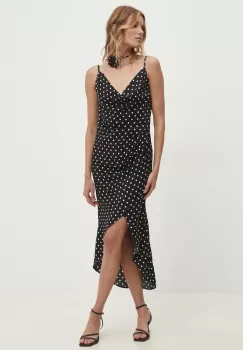 Answear Lab rochie culoarea negru, midi, mulata imagine