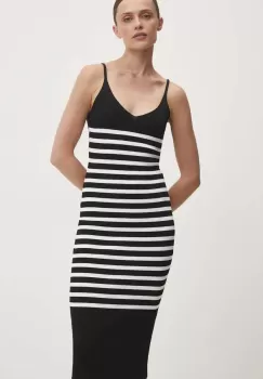 Answear Lab rochie culoarea negru, midi, mulata imagine