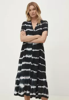 Answear Lab rochie culoarea negru, midi, oversize imagine