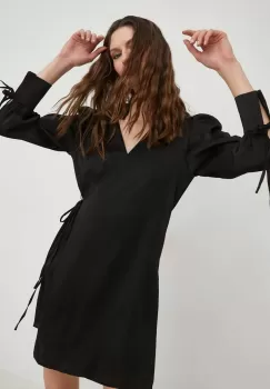 Answear Lab rochie culoarea negru, mini, drept imagine