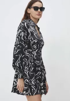 Answear Lab rochie culoarea negru, mini, evazati imagine