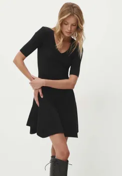 Answear Lab rochie culoarea negru, mini, evazati imagine