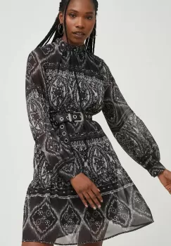 Answear Lab rochie culoarea negru, mini, evazati imagine