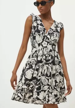 Answear Lab rochie culoarea negru, mini, evazati imagine