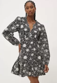 Answear Lab rochie culoarea negru, mini, evazati imagine