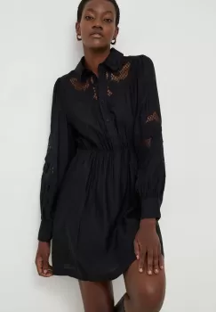 Answear Lab rochie culoarea negru, mini, evazati imagine